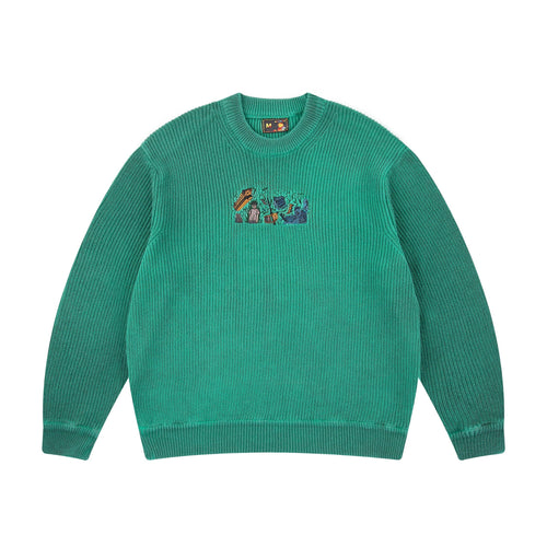 "super kid" heat reactive knit green