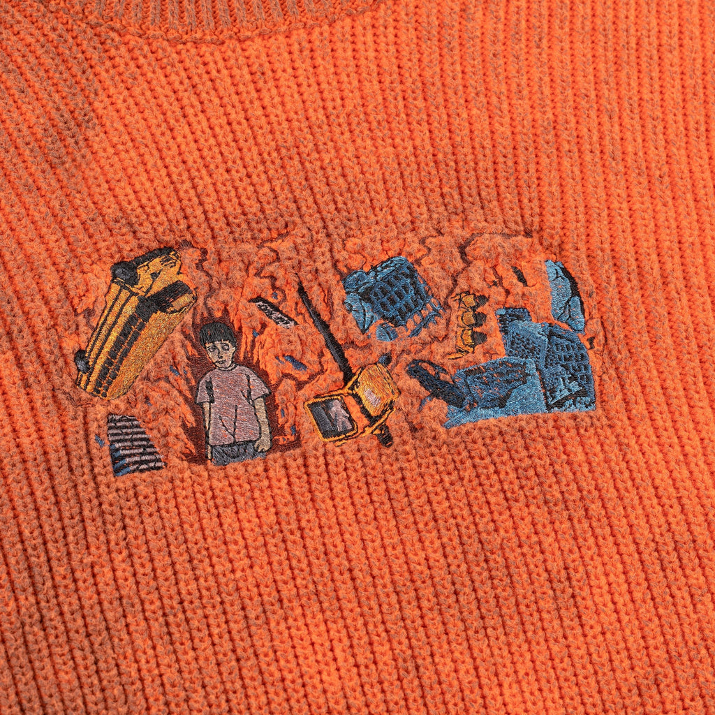 "super kid" heat reactive knit orange