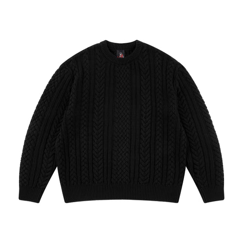 "Jazz" cable knit black