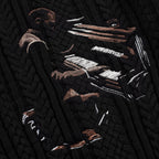 "Jazz" cable knit black