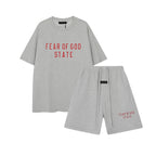 FW24 STATE T-Shirt / Shorts / Set - Set Gray