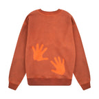 "super kid" crewneck orange