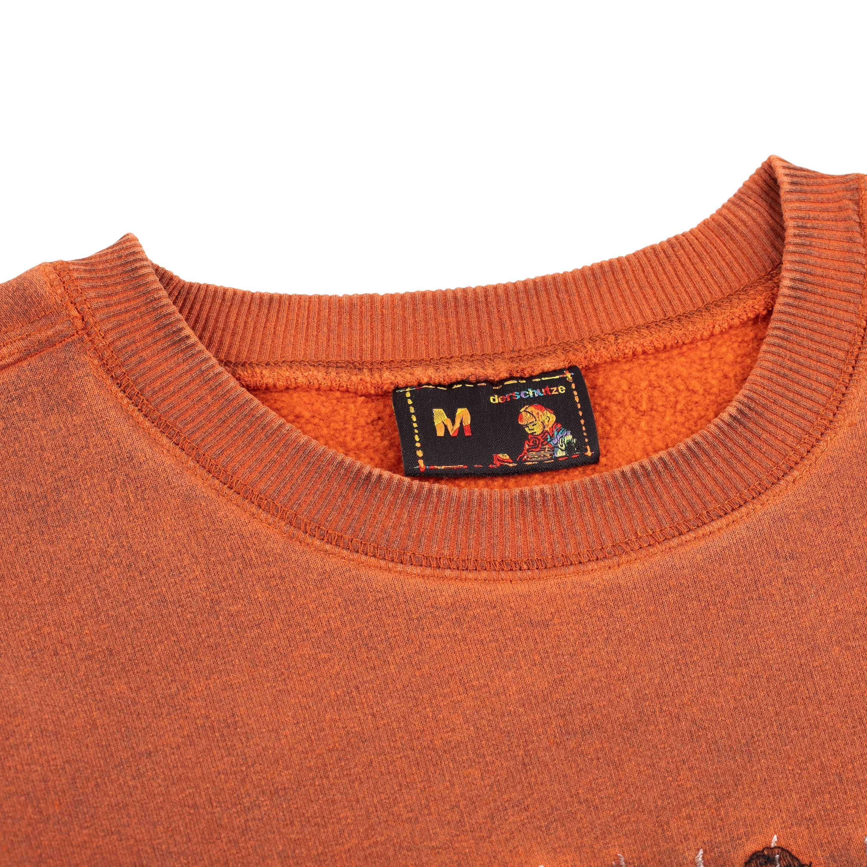 "super kid" crewneck orange