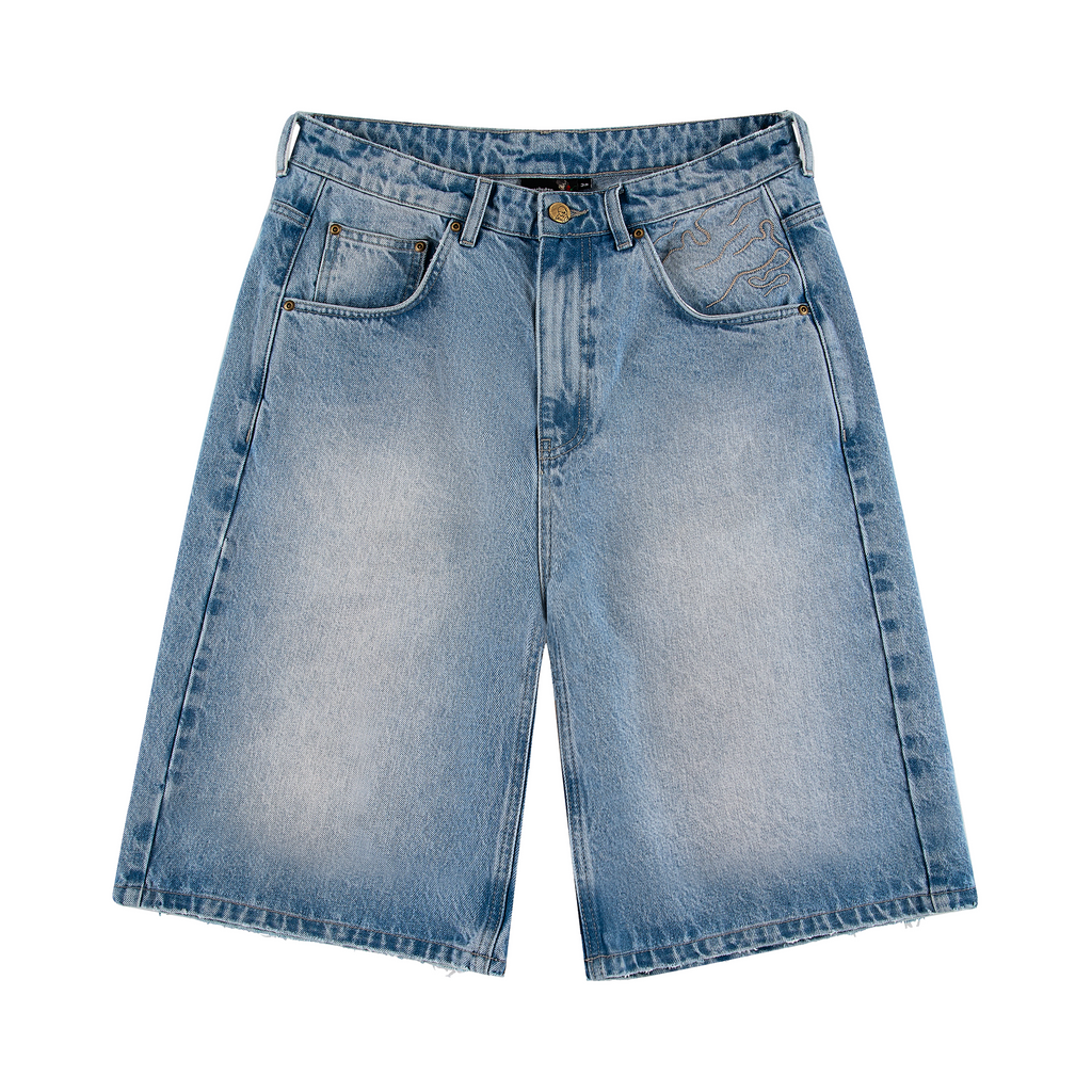 "yasmin v3" Jorts blue updated fit