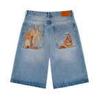 "yasmin v3" Jorts blue updated fit