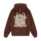 "yasmin v3" Zip Up knit brown
