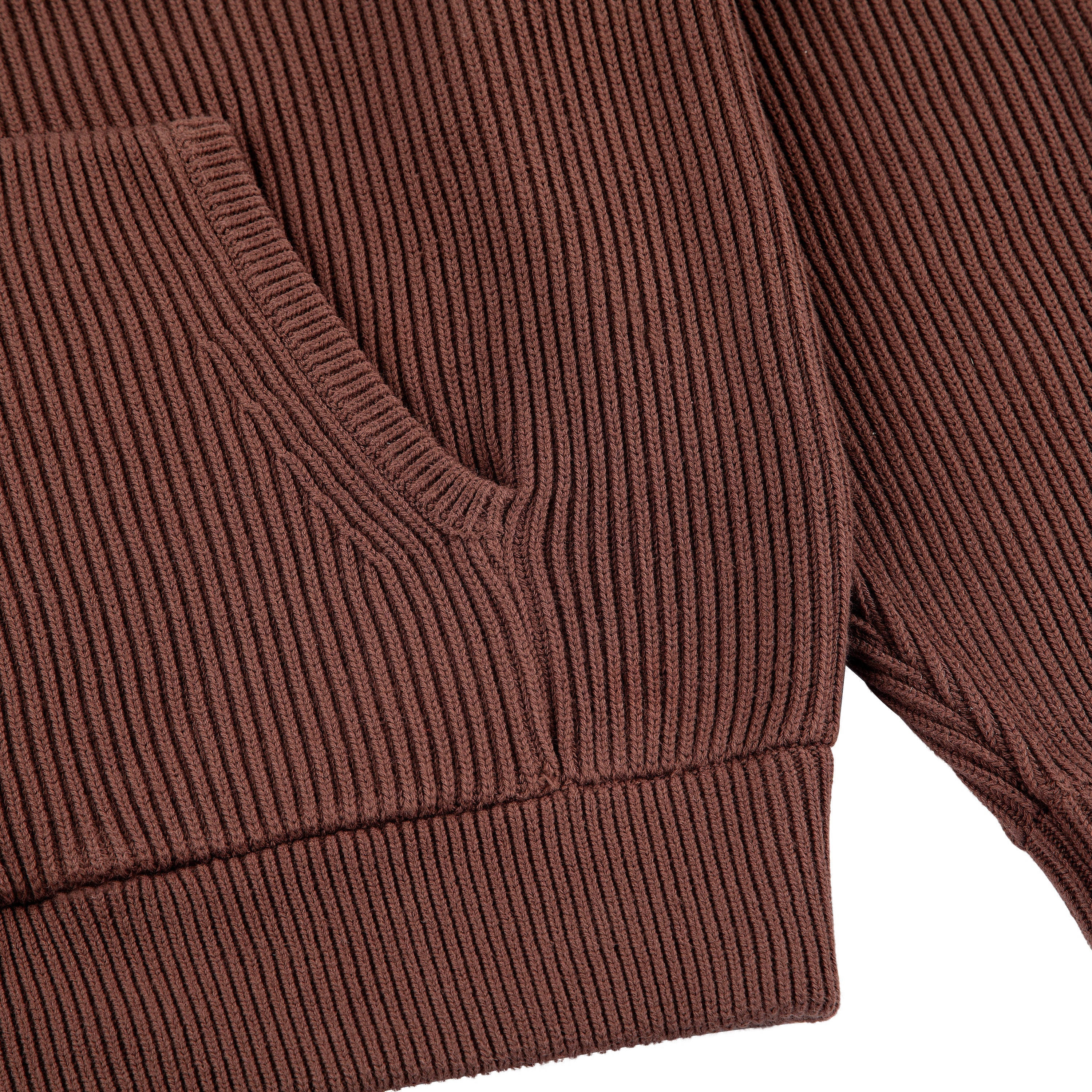 "yasmin v3" Zip Up knit brown