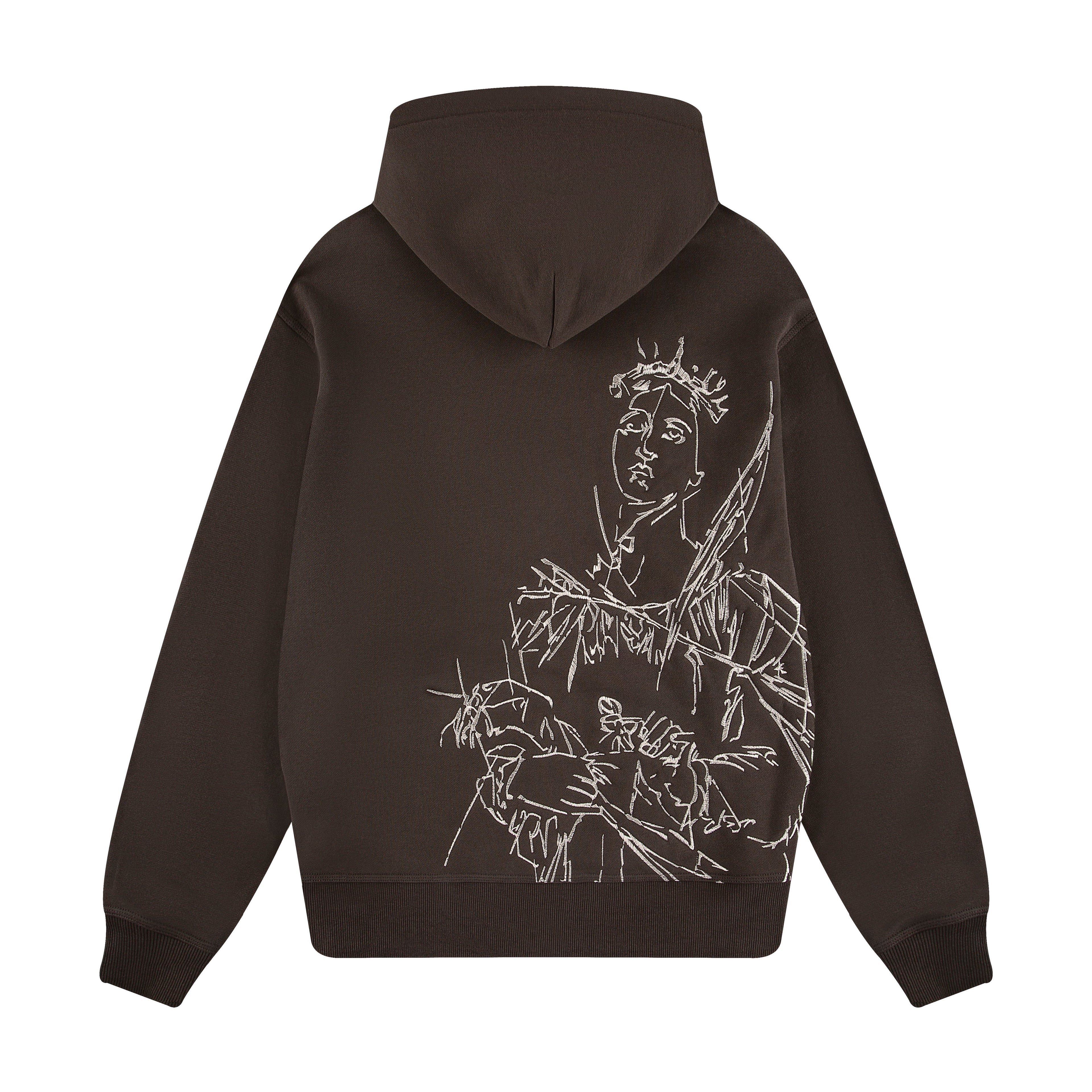 "awakening" Hoodie brown