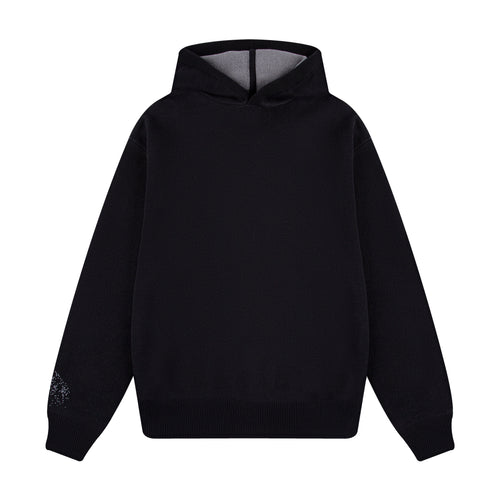 "awakening" knit Hoodie black