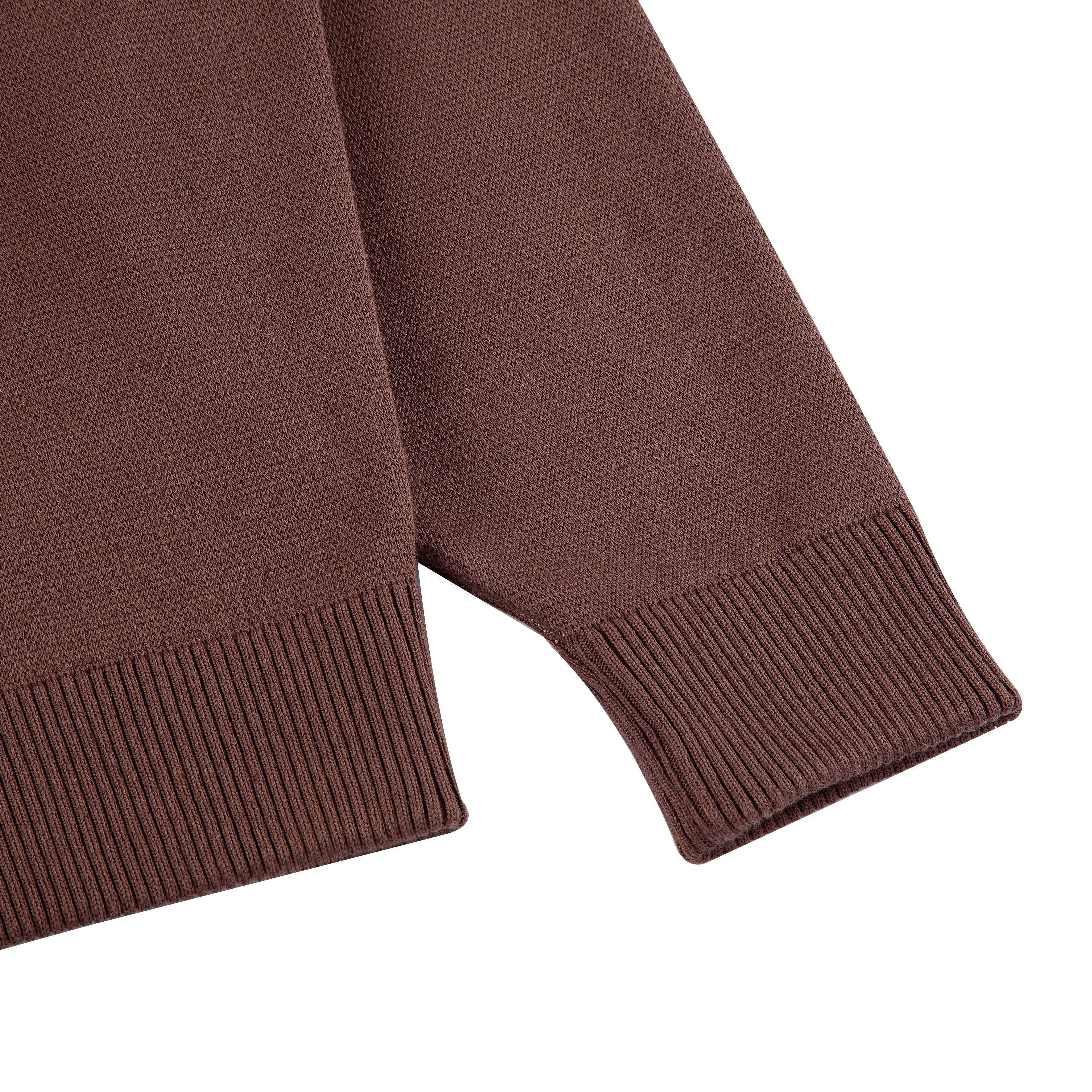 "awakening" knit Hoodie brown