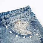 "awakening" Jorts blue
