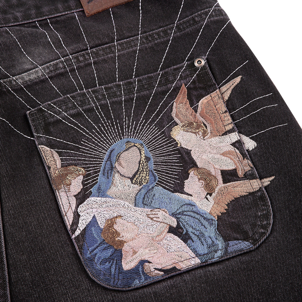 "awakening" Jorts purple tint