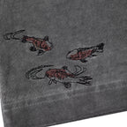 "lotus" T shirt oil washed anthracite