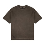 "lotus" T shirt oil washed brown