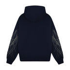 "sashiko" Zip Up navy