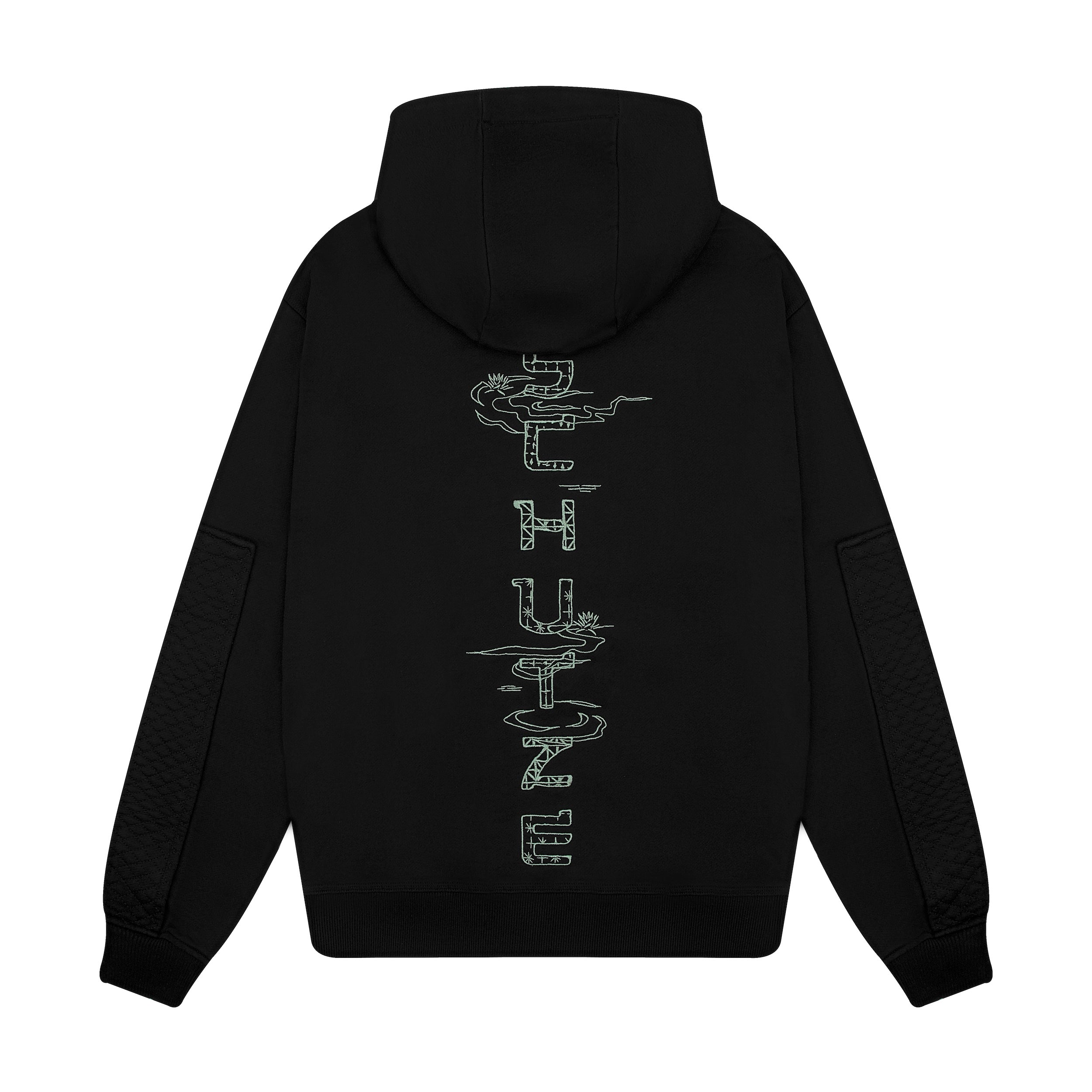 "sashiko" Hoodie black