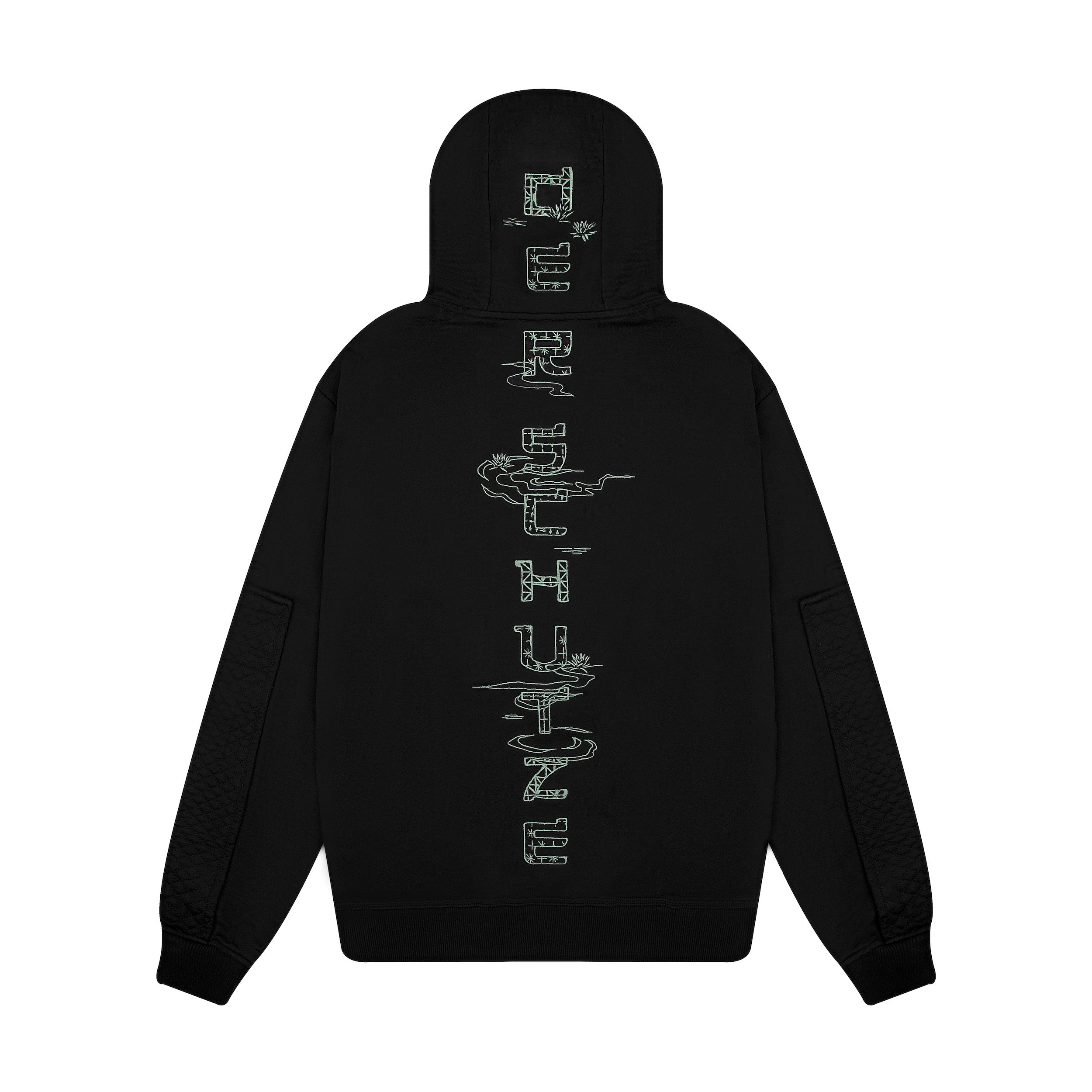 "sashiko" Hoodie black