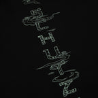 "sashiko" Hoodie black