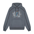 "sashiko" Hoodie grey