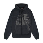 "sashiko" Hoodie anthracite