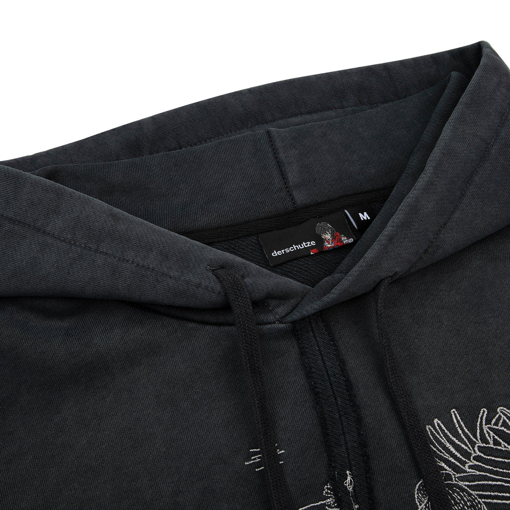 "sashiko" Hoodie anthracite