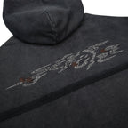 "sashiko" Hoodie anthracite