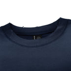 "sashiko" layered long sleeve navy