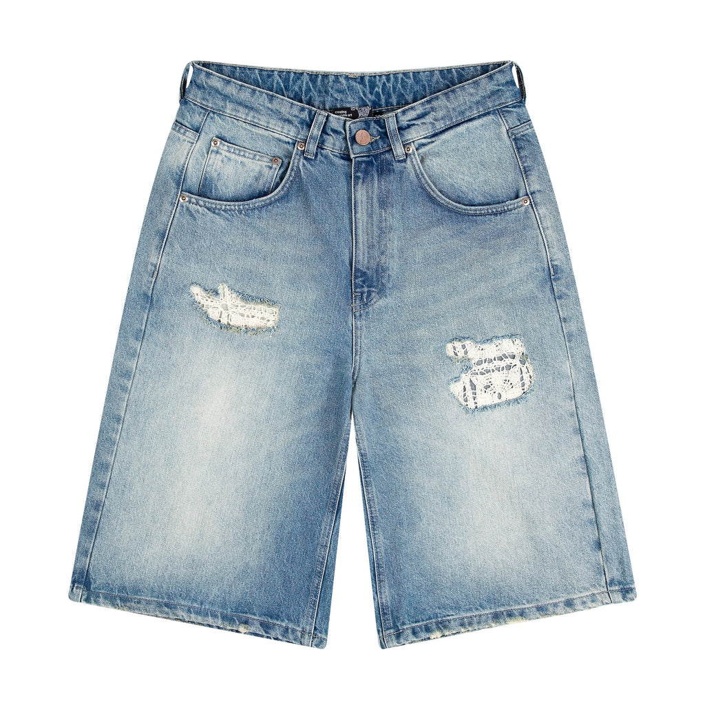 "lotus" Jorts blue