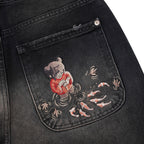 "koi fish v2" denim black