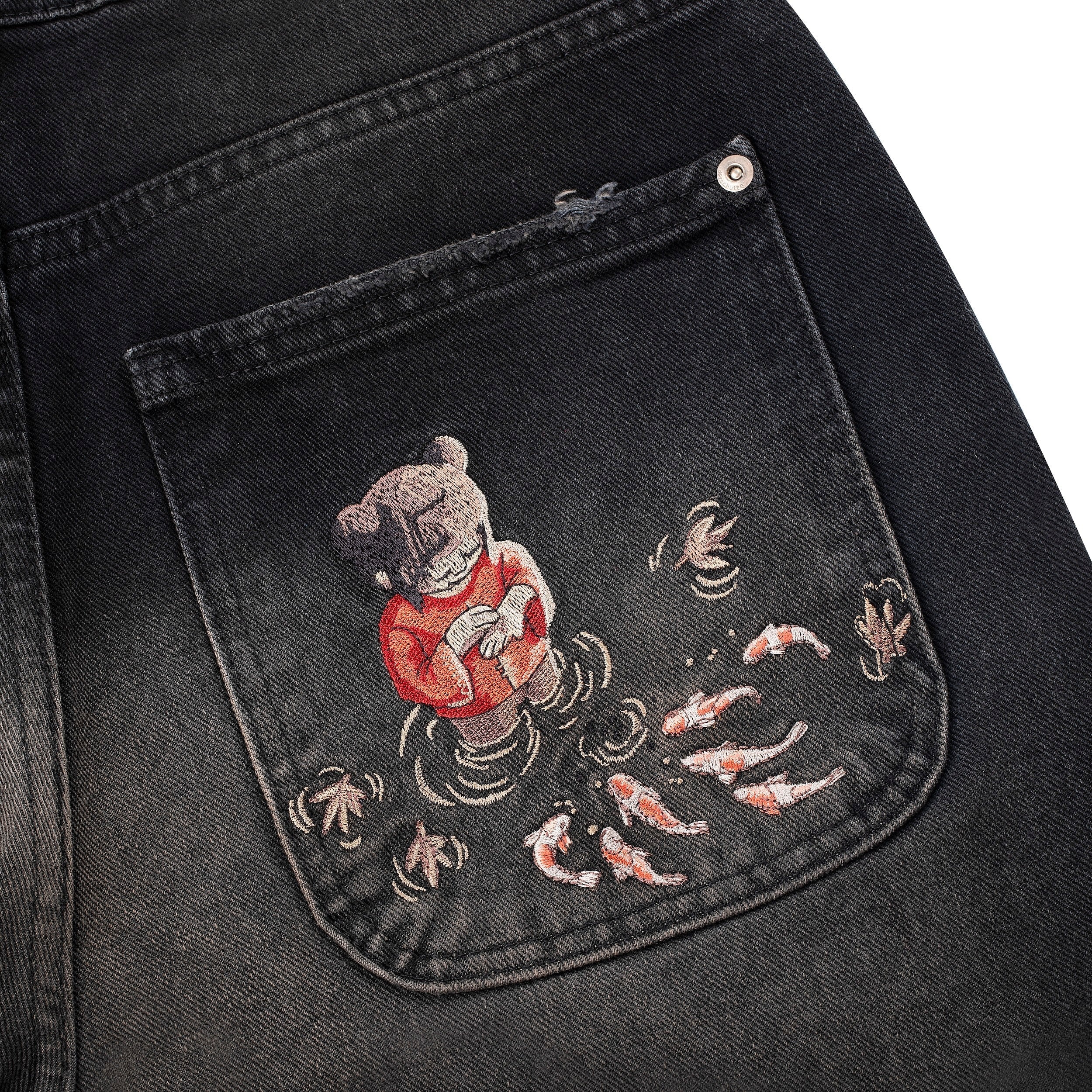 "koi fish v2" denim black