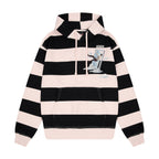 "on air" pink-purple striped Hoodie