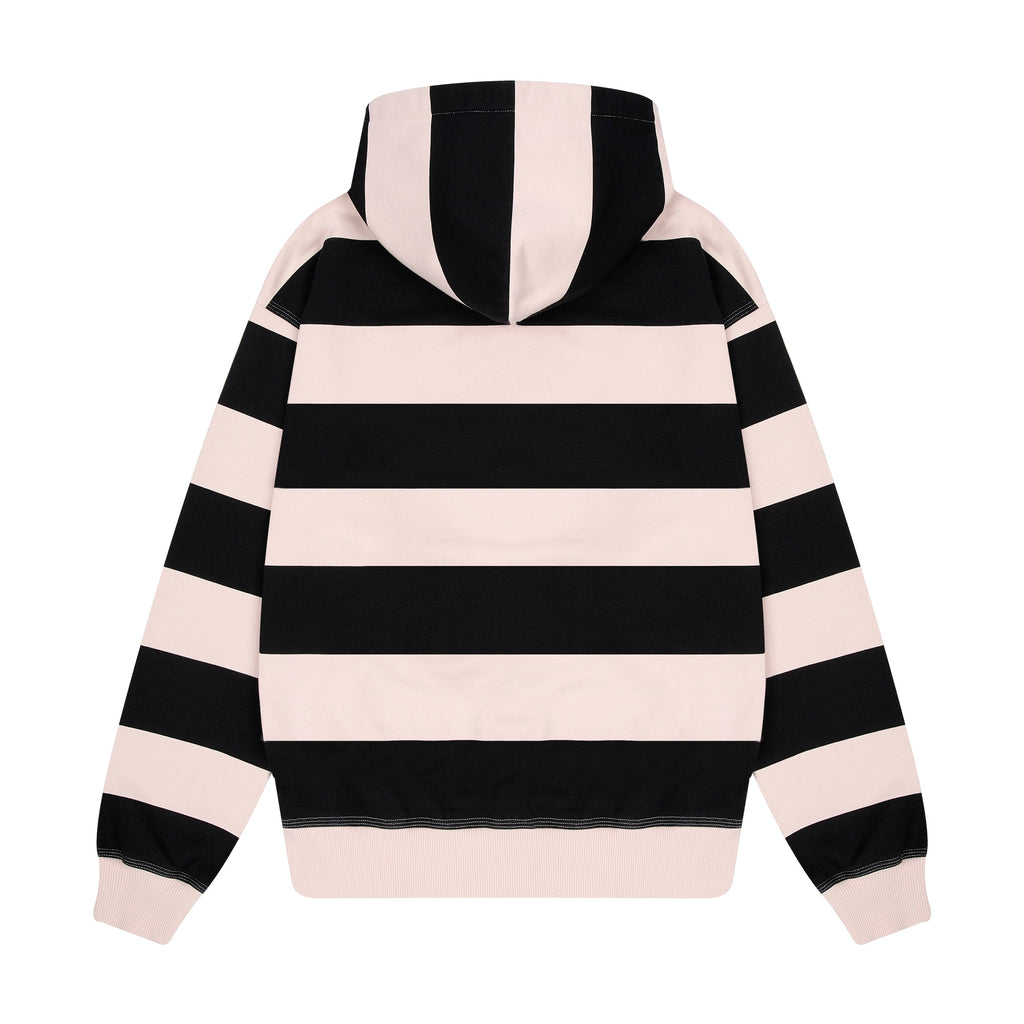 "on air" pink-purple striped Hoodie