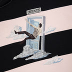 "on air" pink-purple striped Hoodie