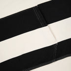 "on air" ecru-navy striped Hoodie