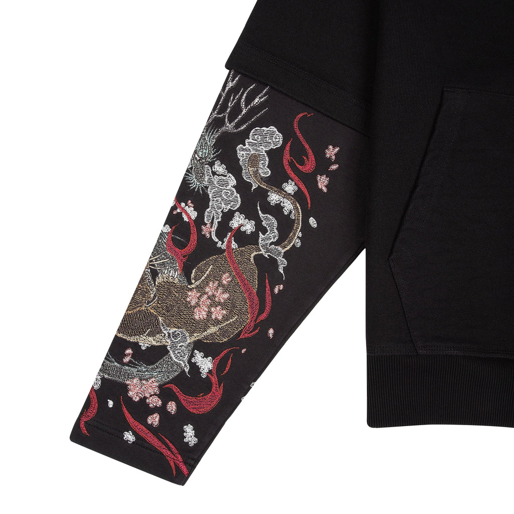 "yakuza" double sleeve Hoodie