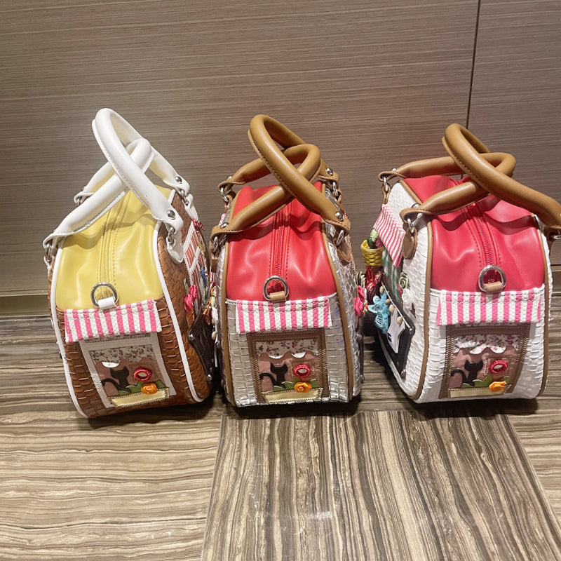 Chrome Heart Leather Bag Handbag Crossbody Bag