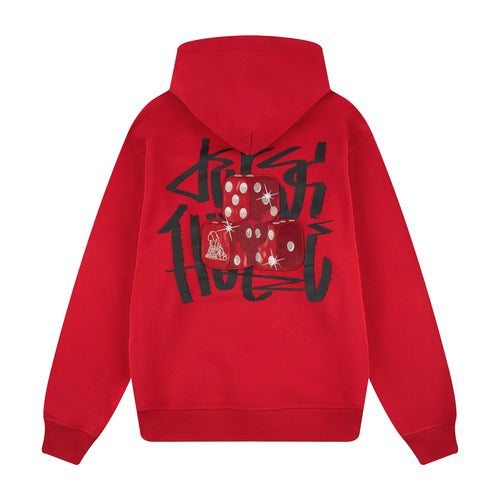 "dice" Hoodie red
