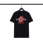 CHH Chrome Heart T Shirts CH Flower Sanskrit Casual Short Sleeve T-Shirt Loose