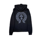 Chrome Heart Hoodie Crowe cotton terry zip-up cardigan hooded sweater