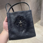 Chrome Heart Leather Bag Women's Bag Fashion Premium Sense