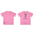 CHH Chrome Heart T Shirts Graffiti Cross Sanskrit Short Sleeve T-Shirt