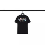 CHH Chrome Heart T Shirts Croix Cross Color Leather Printed Short Sleeve T-Shirt