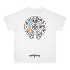 CHH Chrome Heart T Shirts Horseshoe Patch Embroidery Short Sleeve T-Shirt