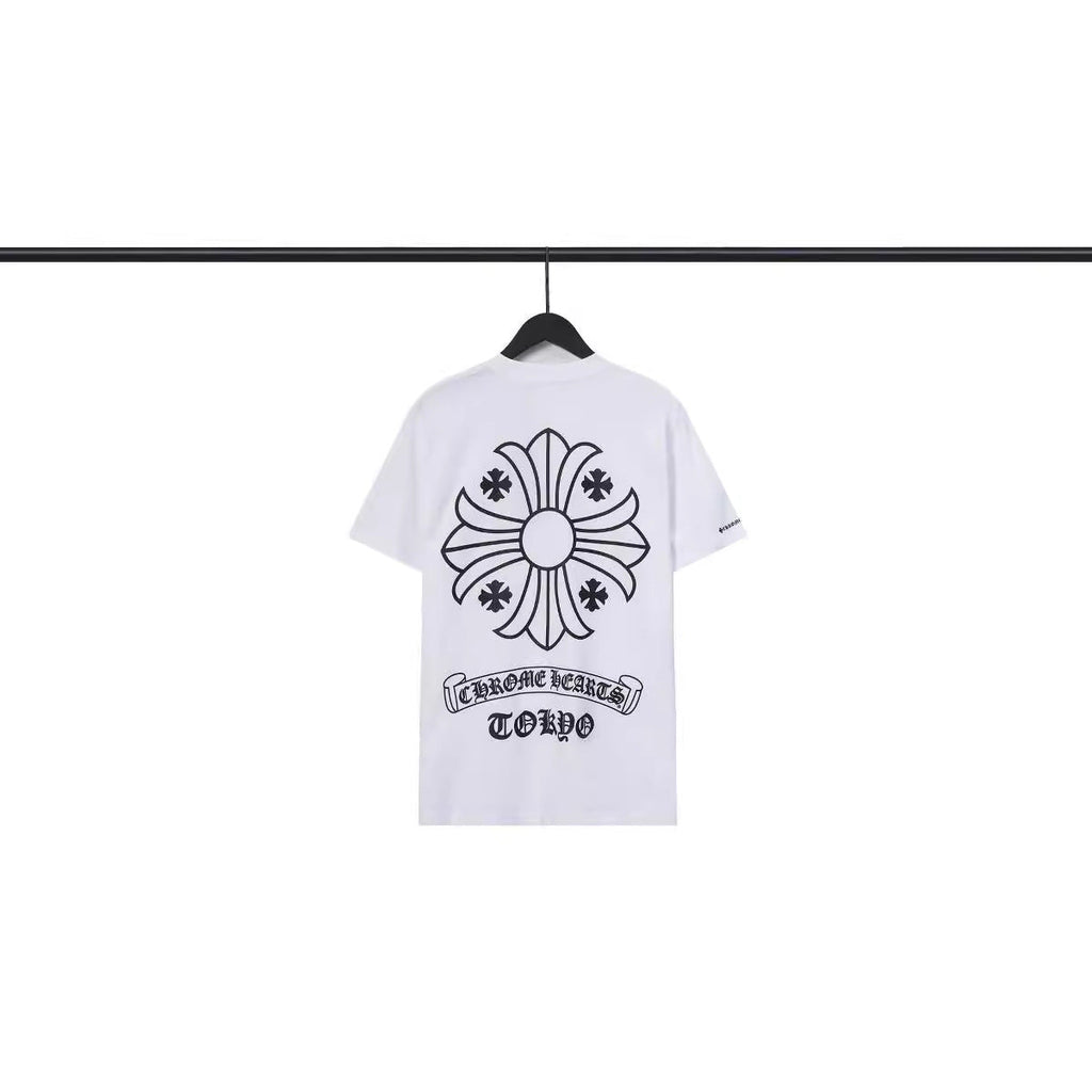 CHH Chrome Heart T Shirts Croix Cross Gypsy Cotton Crew Neck Short Sleeve T-Shirt