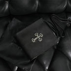 Chrome Heart Leather Bag Flame Cross Leather