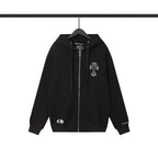 Chrome Heart Hoodie Overlap Phantom Cross Zip Hooded Jacket
