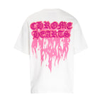 CHH Chrome Heart T Shirts Croix Flame Sanskrit Embroidery Printed T-Shirt Fashion Short Sleeve