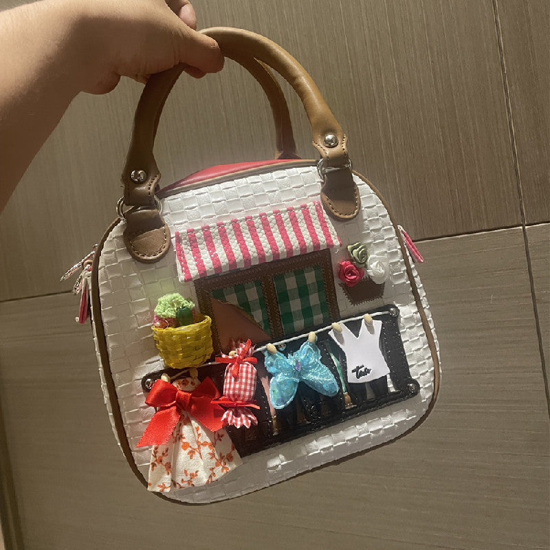 Chrome Heart Leather Bag Handbag Crossbody Bag