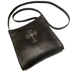 Chrome Heart Leather Bag Flame Cross Leather