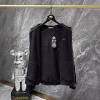 Chrome Heart Hoodie Crow CH Autumn and Winter Cross Embroidered Sweater Casual Loose